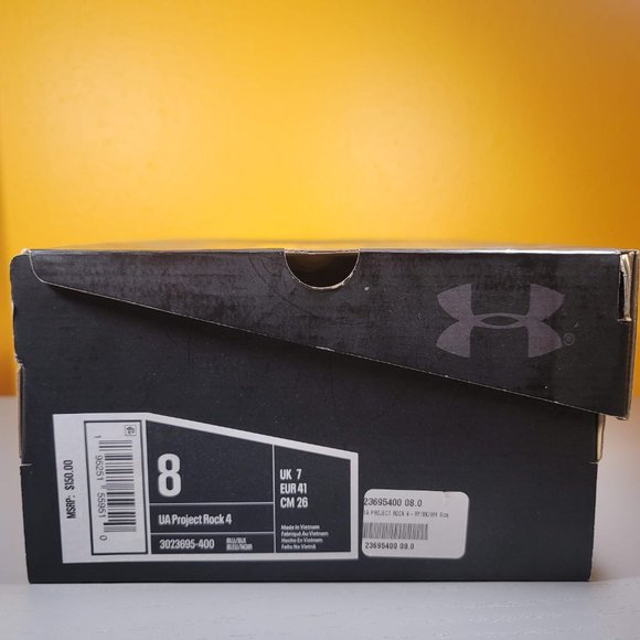 Under Armour Project Rock 4 Training Shoes Men's Size 8 3023695-400 Royal Blue - Picture 10 of 10